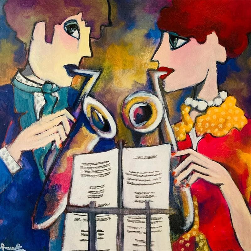 Painting Duo by Fauve | Painting Figurative Portrait Life style Acrylic