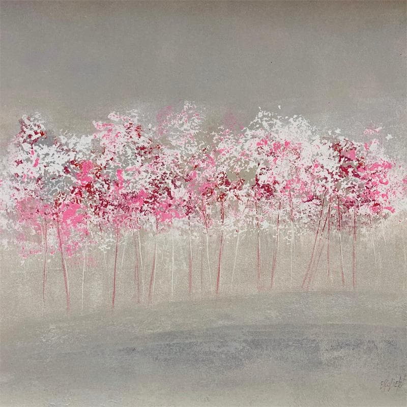 Pintura Dans la brume matinale por Escolier Odile | Pintura Figurativo Paisajes Acrílico