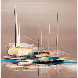 Gemälde L'insolite gris von Munsch Eric | Gemälde Figurativ Öl Marine