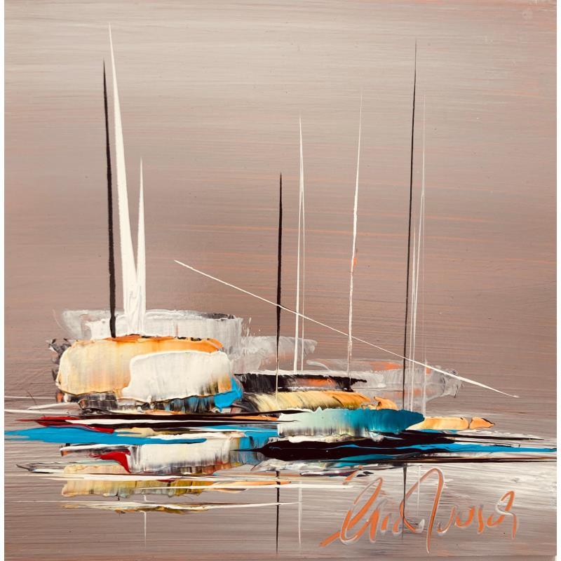 Painting L'insolite gris by Munsch Eric | Painting Figurative Marine Oil