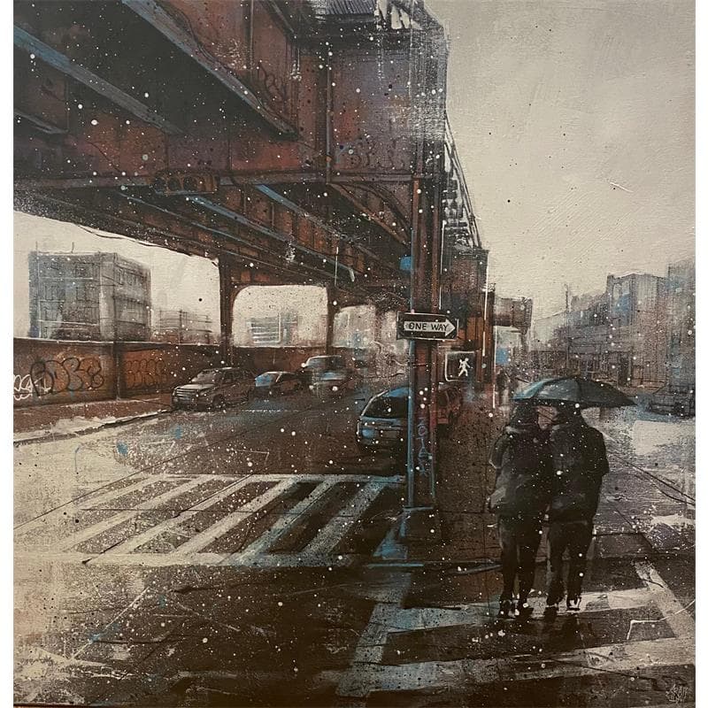 Peinture One way par Graffmatt | Tableau Street Art Urbain Acrylique