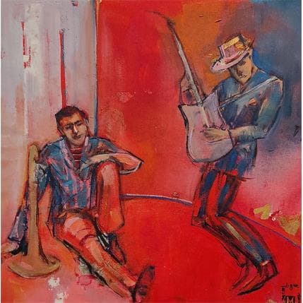 Painting Le repos by Machi | Painting Figurative Acrylic, Oil Life style