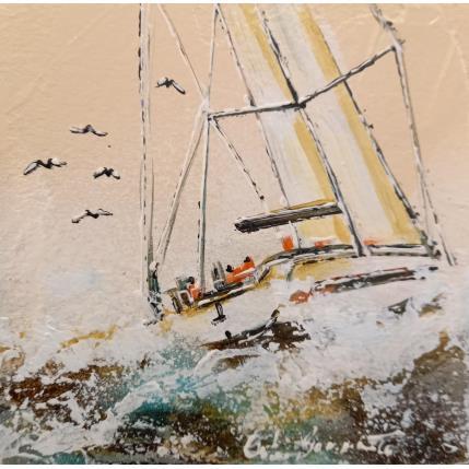 Painting Doucement by Ortis-Bommarito Nicole | Painting Figurative Acrylic Marine