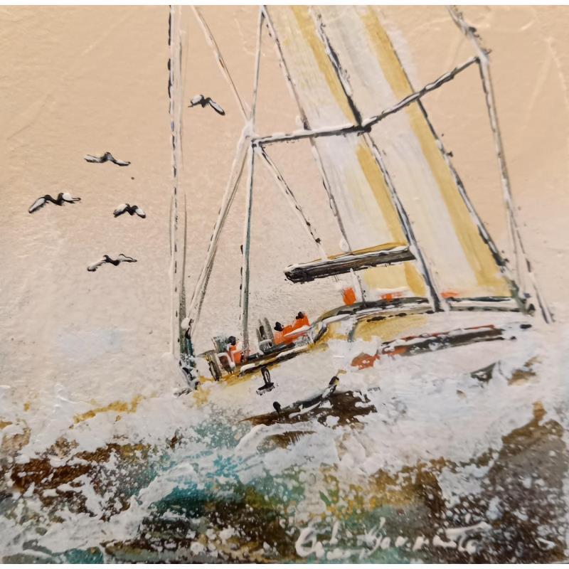 Painting Doucement by Ortis-Bommarito Nicole | Painting Figurative Marine Acrylic