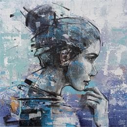 Peinture IMPASSIVE par Graffmatt | Tableau Street Art Acrylique, Carton Portraits