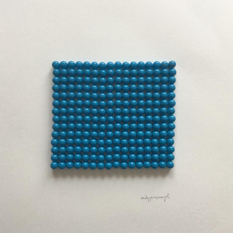 Pintura Blue Pills por Marjot Emily Jane  | Pintura Figurativo Minimalista Aceite