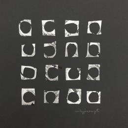 Painting EJM 008 by Marjot Emily Jane  | Painting Subject matter Gluing, Upcycling Minimalist, Pop icons