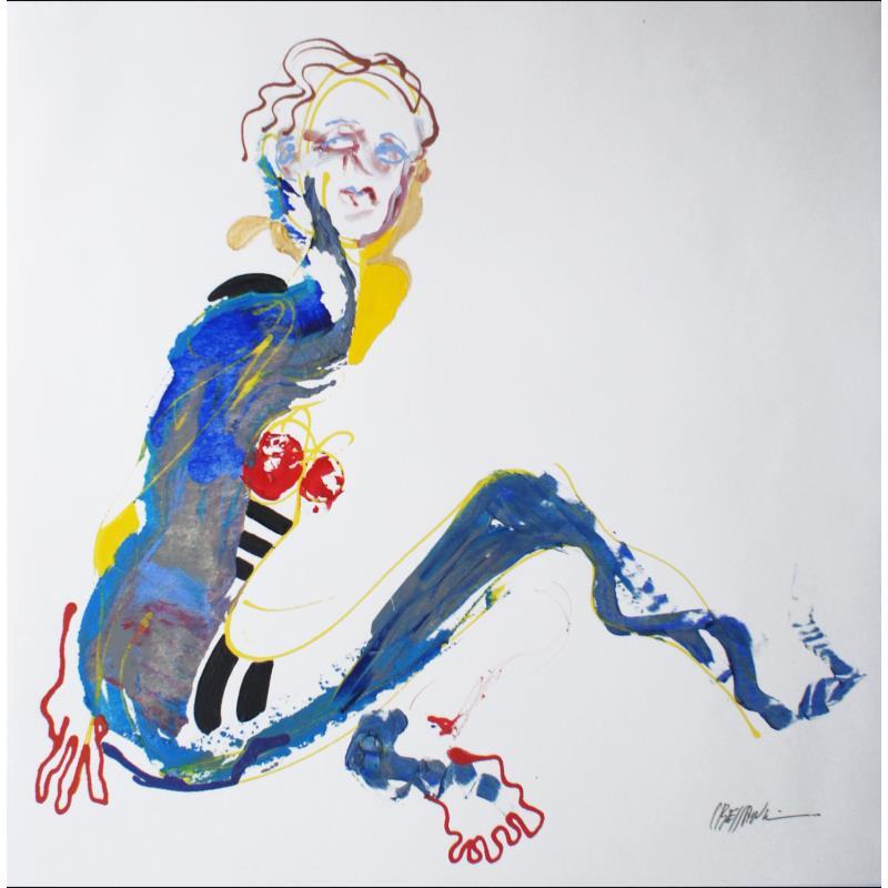 Gemälde Petit pamplemousse von Cressanne | Gemälde Art brut Akt Acryl