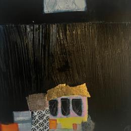 Painting Petit château de ST Martin by Lau Blou | Painting Abstract Acrylic Minimalist