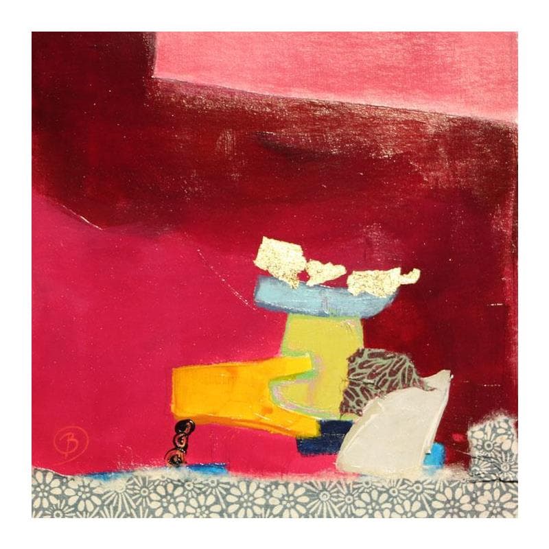 Peinture Le musée abandonné par Lau Blou | Tableau Abstrait Minimaliste Acrylique