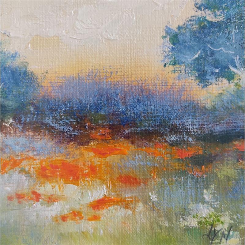 Gemälde Prairie au matin von Lyn | Gemälde Figurativ Landschaften Öl