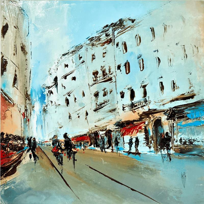 Painting Rue passante by Raffin Christian | Painting Oil