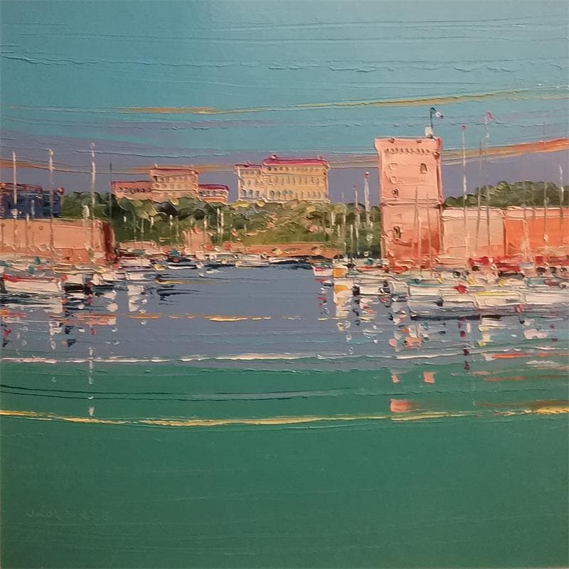 Painting Reflets du Vieux-Port by Corbière Liisa | Painting Figurative Landscapes Marine Oil