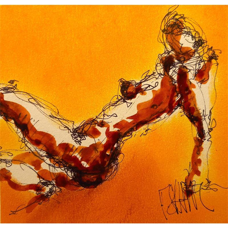 Painting Fabienne by Sahuc François | Painting Acrylic