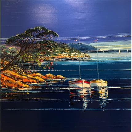 Peinture Balade en Méditerrannée par Corbière Liisa | Tableau Figuratif Huile Marine