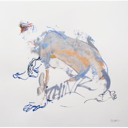 Painting Think by Cressanne | Painting Raw art Acrylic Nude