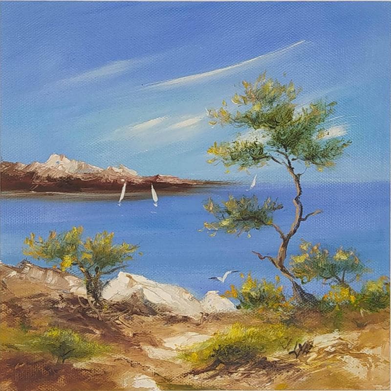 Painting Le grand pin by Lyn | Painting Figurative Landscapes Oil