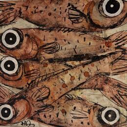 Peinture LES SARDINES par Maury Hervé | Tableau