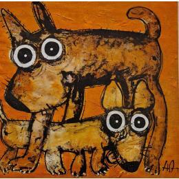 Peinture POPOL ET POPOL JR par Maury Hervé | Tableau