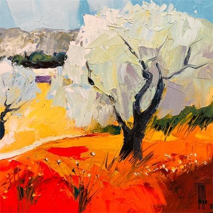 Painting Les oliviers by Tual Pierrick | Painting