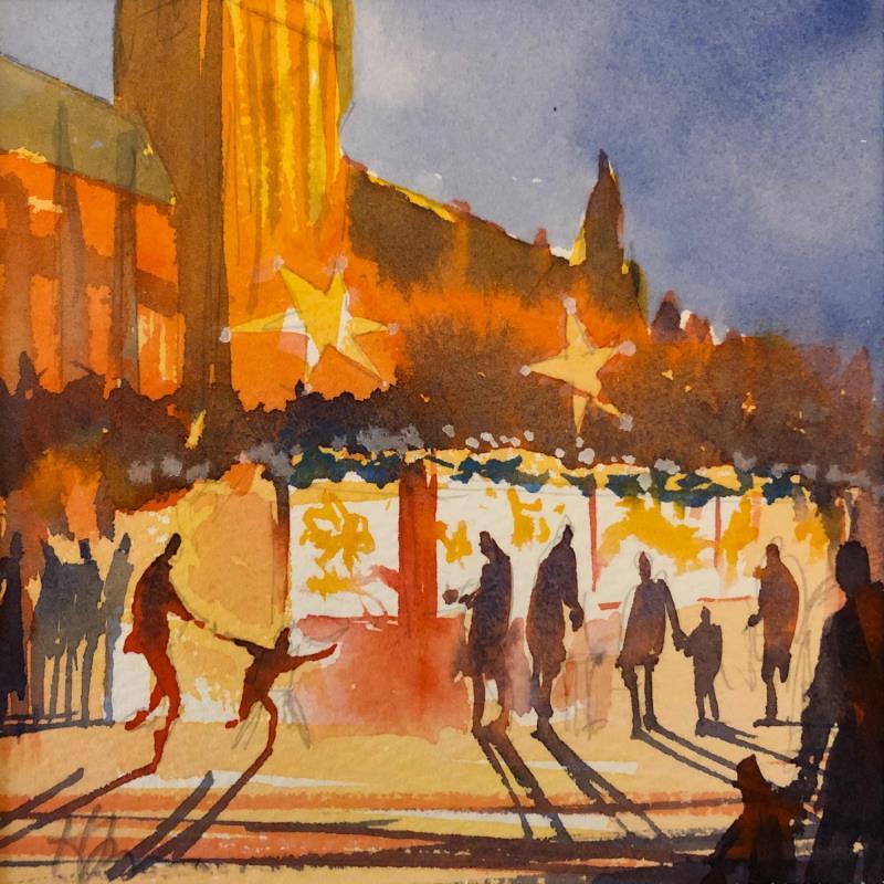 Peinture Munchner winter par Jones Henry | Tableau Aquarelle