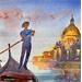 Peinture Striped Gondolier par Jones Henry | Tableau Aquarelle