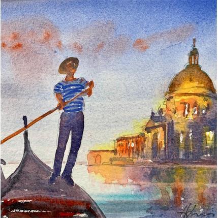 Peinture Striped Gondolier par Jones Henry | Tableau  Aquarelle