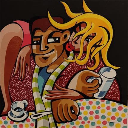 Painting AVIS DE TEMPETE 1 by Lopez Alfredo | Painting Figurative Acrylic Life style