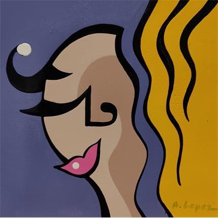 Painting UNE MINUTE AVANT LA SONNERIE by Lopez Alfredo | Painting Figurative Acrylic Life style