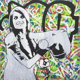 Painting Time for myself by Di Vicino Gaudio Alessandro | Painting Street art Acrylic Life style