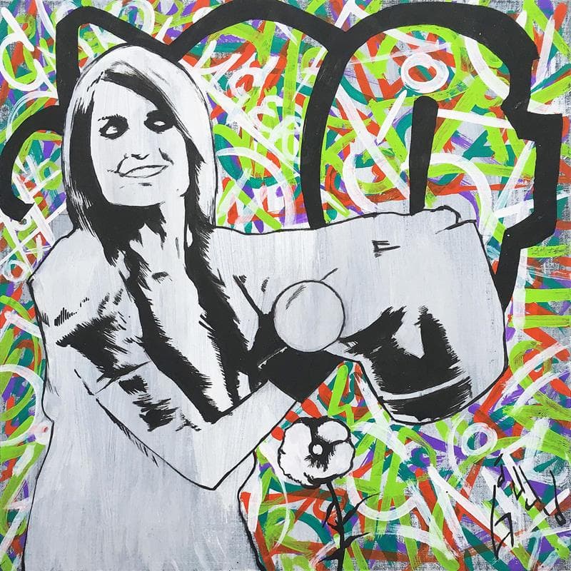 Painting Time for myself by Di Vicino Gaudio Alessandro | Painting Street art Life style Acrylic