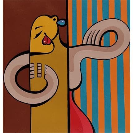 Painting LE RIDEAU DE DOUCHE by Lopez Alfredo | Painting Figurative Acrylic Life style