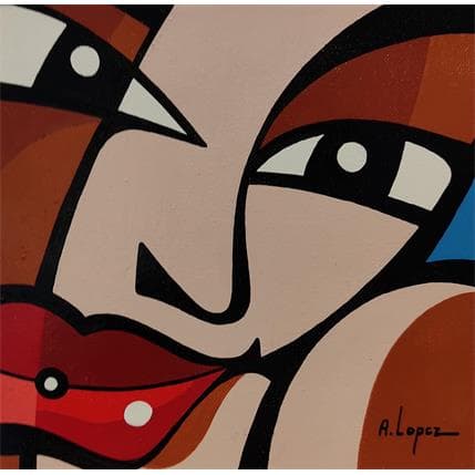 Painting LOALA686 by Lopez Alfredo | Painting Figurative Acrylic Life style