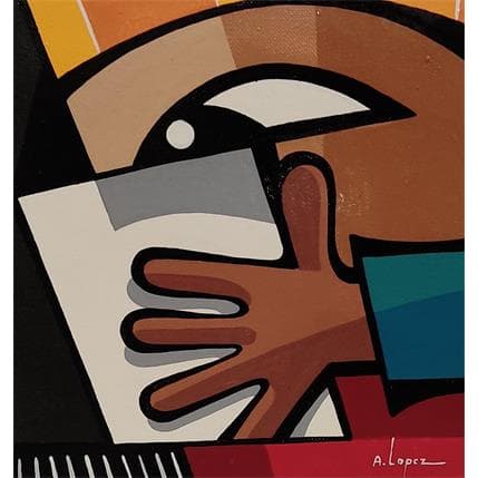 Painting LA CARTE AVEC LES PRIX by Lopez Alfredo | Painting Figurative Acrylic Life style