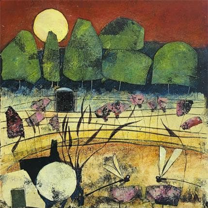 Painting Puerla libelula by Arias Parera Almudena | Painting Figurative Acrylic Landscapes