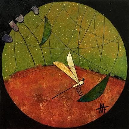 Painting Cielo verde by Arias Parera Almudena | Painting Figurative Acrylic Landscapes