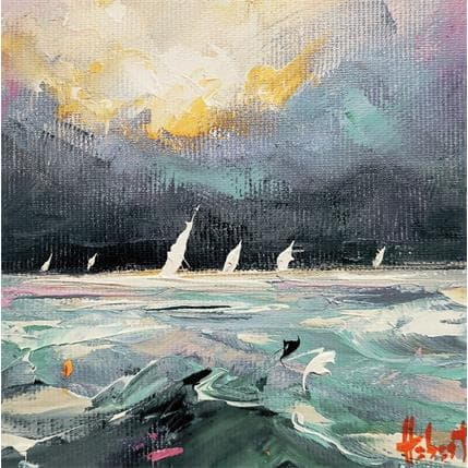 Peinture REGATE par Hébert Franck | Tableau Figuratif Huile Marine