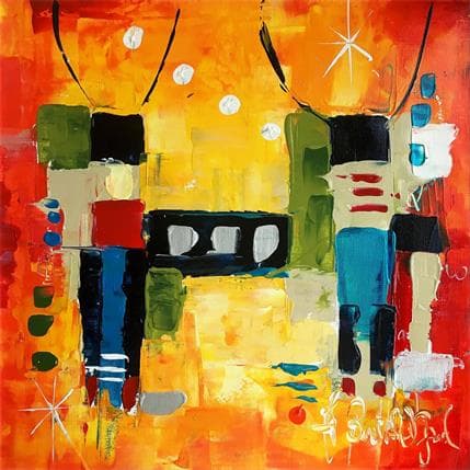 Peinture Toro par Bastide d´Izard Armelle | Tableau Abstrait Huile Minimaliste