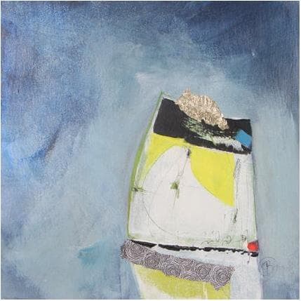 Peinture Griffures dans la tempête par Lau Blou | Tableau Abstrait Acrylique minimaliste