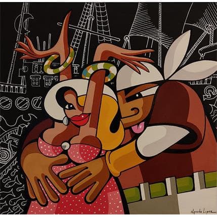 Gemälde LOIN DE TOUT ET DE TOUS von Lopez Alfredo | Gemälde Figurativ Acryl Alltagsszenen