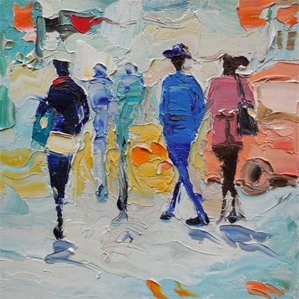 Painting Crosswalk by Lunetskaya Elena | Painting Figurative Oil Life style