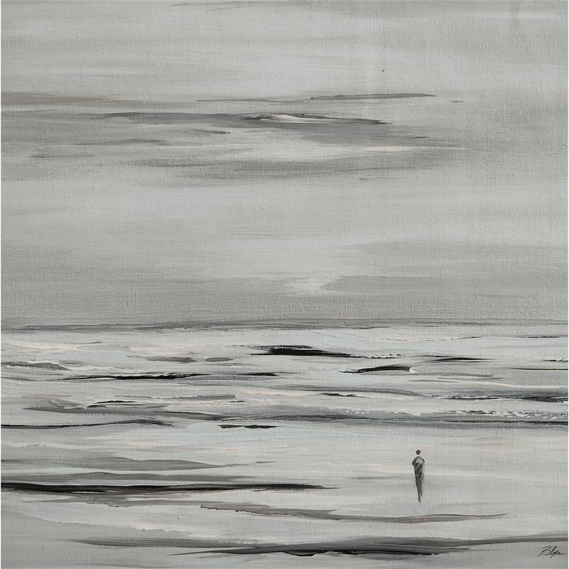 Painting Sur la plage by Macee | Painting Figurative Landscapes Marine Oil