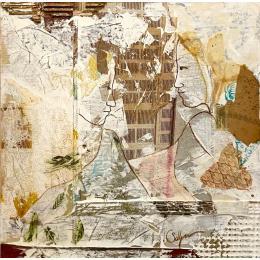 Painting Mensonge de cire by Sablyne | Painting Raw art Acrylic Portrait