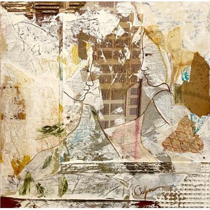 Painting Mensonge de cire by Sablyne | Painting Raw art Acrylic Portrait