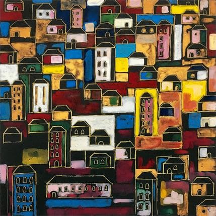 Painting G14 Bronze by Ragas Huub | Painting Figurative Acrylic Urban