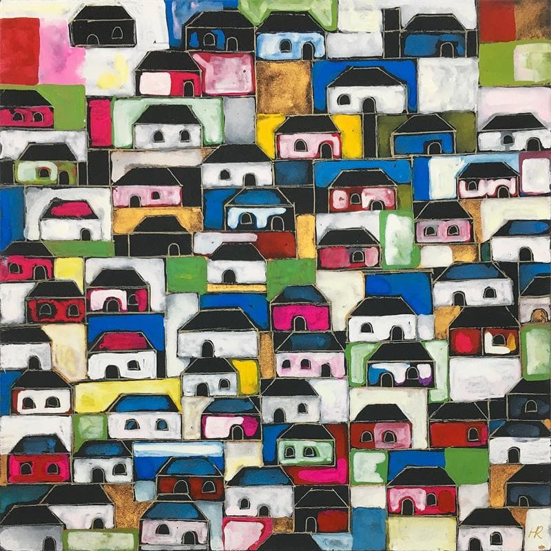 Painting G34 Structure by Ragas Huub | Painting Figurative Urban Acrylic