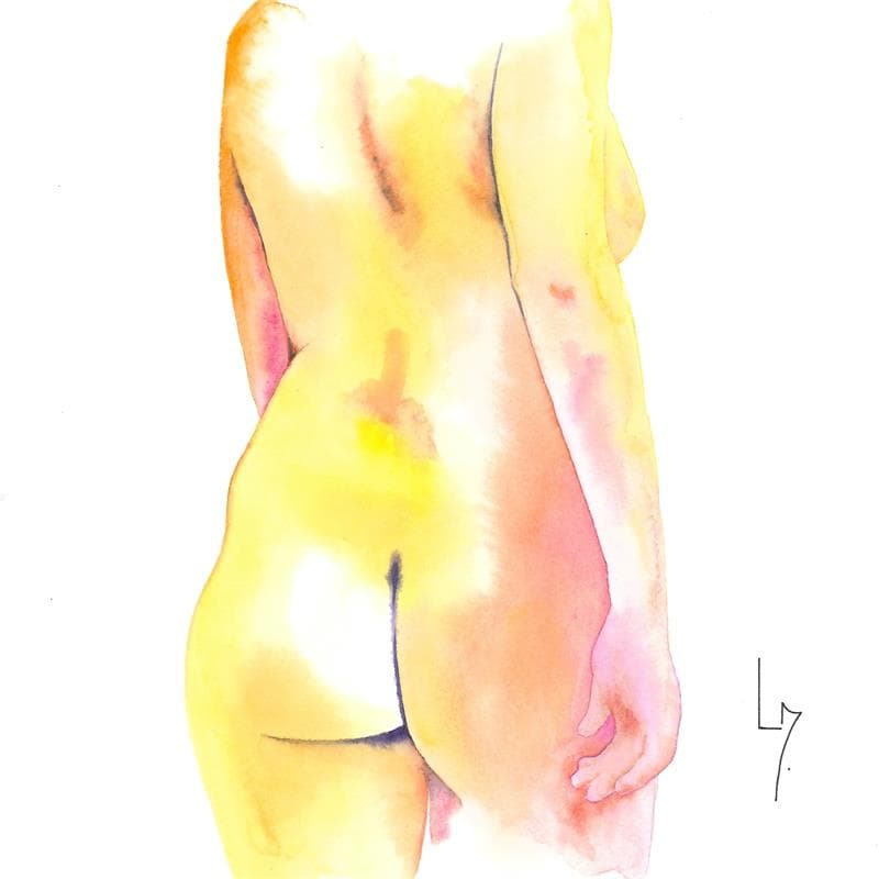 Peinture NF35 par Loussouarn Michèle | Tableau Figuratif Nu Aquarelle