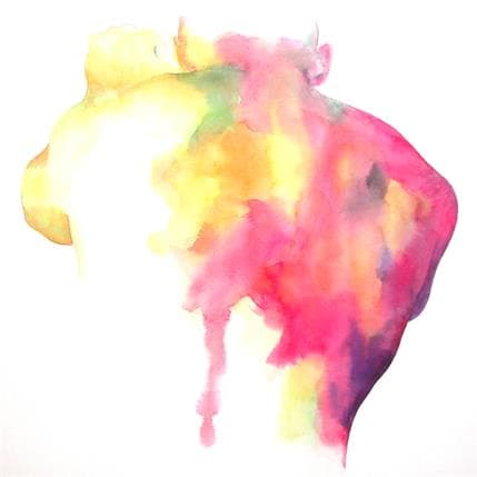 Painting NH 3 by Loussouarn Michèle | Painting Figurative Watercolor Nude