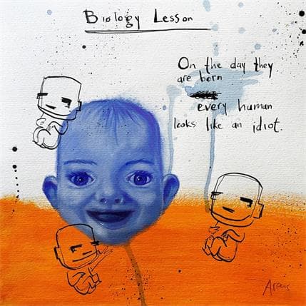 Painting Idiot by Arens Jan hein | Painting Raw art Acrylic Life style