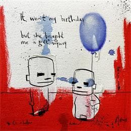 Pintura Birthday por Arens Jan hein | Pintura Arte bruto Acrílico Life style